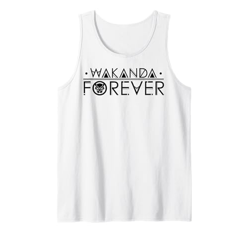 Camiseta de tirantes Marvel Black Panther Wakanda Forever con logotipo artístico para hombre