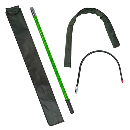 Portable Insulated Rescue Hook - Detachable Hot Stick with Epoxy Insulation for Electl Safety, Includes Storage Bag - Essential Emergency Tool (1.5m/4.9ft)