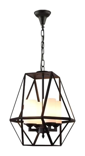 Lustre plafonnier lumière industriel vintage pendant light salon