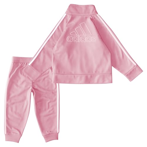 adidas girls 2-piece Classic Tricot Track Suit With Jacket & Pants2