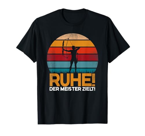 Produktfoto von Bogenschiessen Bogensport Zubehr Pfeil und Bogen T-Shirt fr Bogensportler, Schwarz, Klein, Unisex, Kurzarm, Vintage,&hellip;
