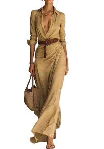 Robe chemise femme casual et work bureau en taille XS à XXL pour l'été