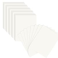 50 Stück A6 Kraftpapier Karten, Blanko Postkarten Weiß 15x10CM 300g/m² Kraftpapier-Karten Set Druckbar Postkarten Blanko für Selbstgestalten beschriften oder bedrucken
