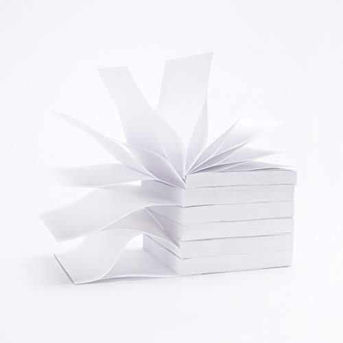White Sticky Notes 6 Pads 3 X 3 Inch 100 Sheets/Pad Self-Stick Notes Pads 600 Sheets Total Individual Package (pop-up White)