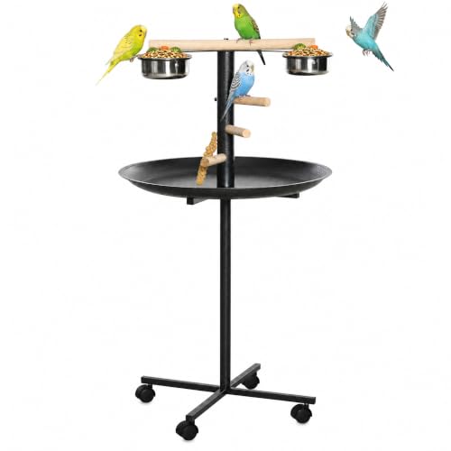PawHut Bird Play Stand with Four Wheels