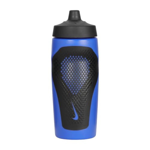 Image of Nike REFUEL Bottle Grip 18 OZ, Blue /Black /White, SQUEEZABLE Sipper Bottle 532 ml