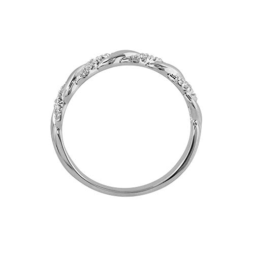 Brilliant Expressions 10K or 14K Yellow, Rose or White Gold Diamond-Accent Twist Promise Ring, Anniversary Ring or Wedding Band for Women; Promise Rings for Her, Gold Rings for Women3