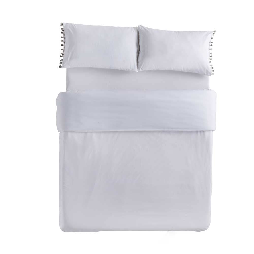 COTTON ARTean Funda Nórdica Cama 90 percal algodón 200 Hilos EGA Blanco
