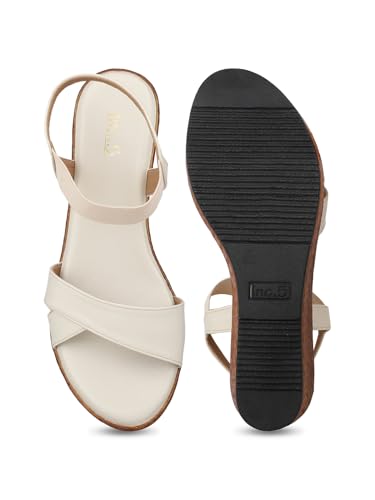 Image of Inc.5 Womens Beige Casual Solid Round Toe Wedge Heels
