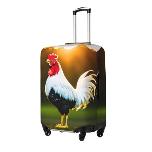 Shine Rooster Print Luggage Suitcase Cover Protector Luggage Washable Covers With Concealed Zipper2