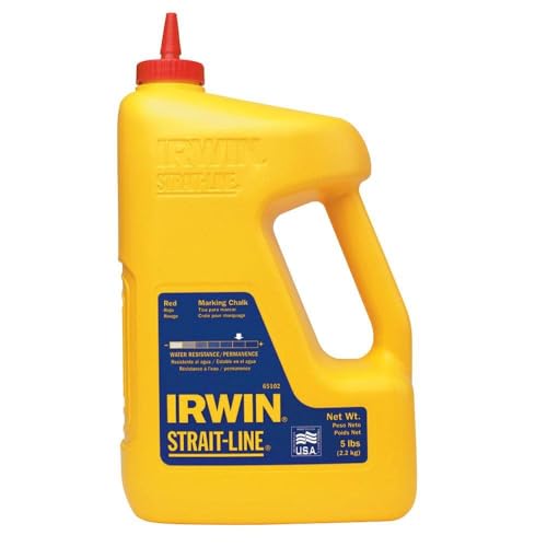 Irwin Tools IRWIN STRAIT-LINE Marking Chalk, Standard, Red, 5 lbs (65102)