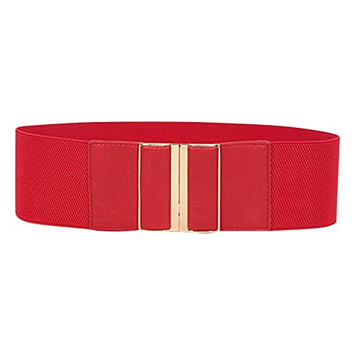 Women's Fashion Vintage Wide Waist Belt Elastic Stretch Belts With Interlock Buckle plus Size Exercise Belt2