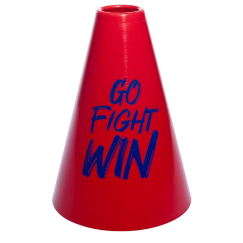 Anderson's, Go Fight Win Red and Blue Megaphones, 7 Inches, Set of 10, School Colors, Fan Gear, Noisemakers, Cheerleader Accessories, Team Spirit