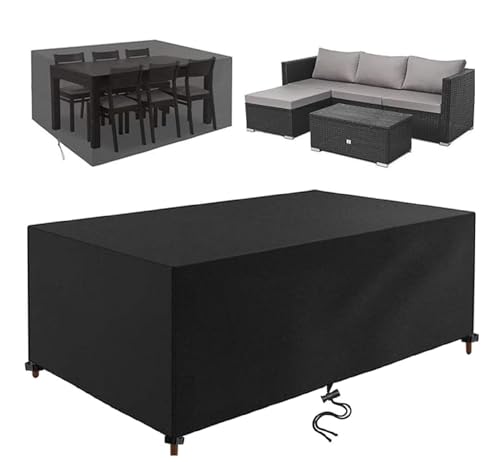 Cubiertas impermeables para muebles al aire libre 365x260x85cm Durable Rattan Garden Furniture Protection Patio Cubiertas para mesas Sillas y Sofás Sets Todo Tiempo Jardín Muebles Escudo