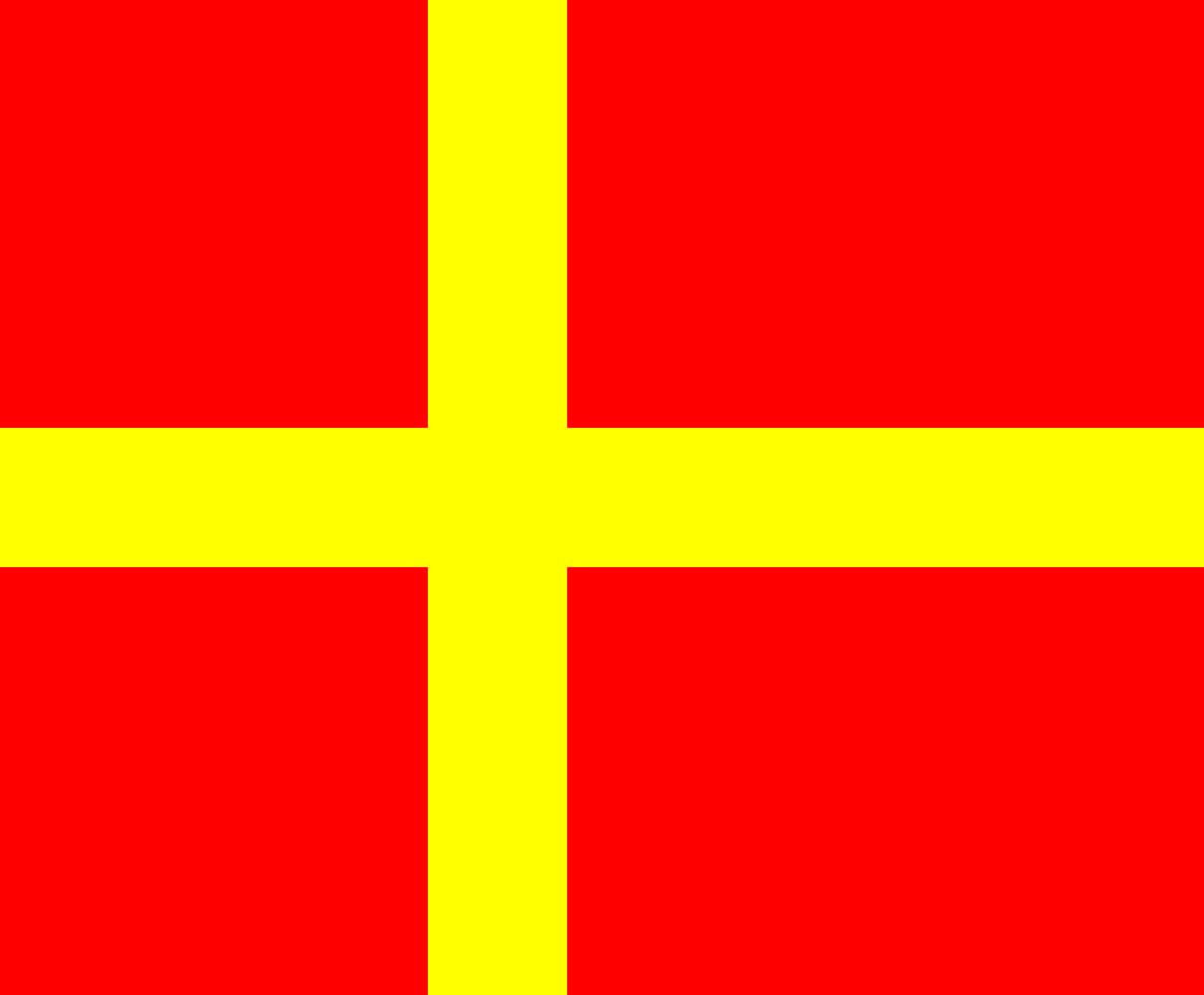 Drapeau XL Skåne idéal pour décorer une fête suédoise en extérieur