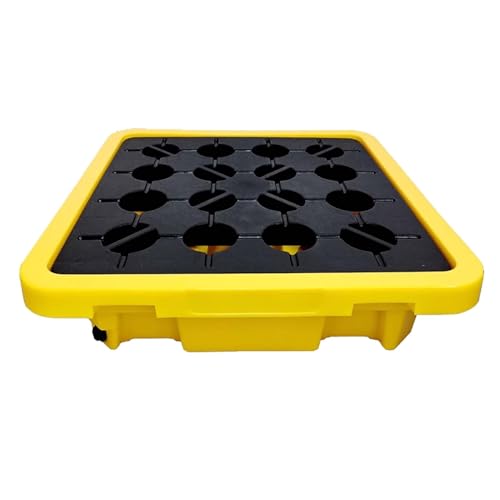 Plateforme de confinement avec drain contre les fuites de liquides