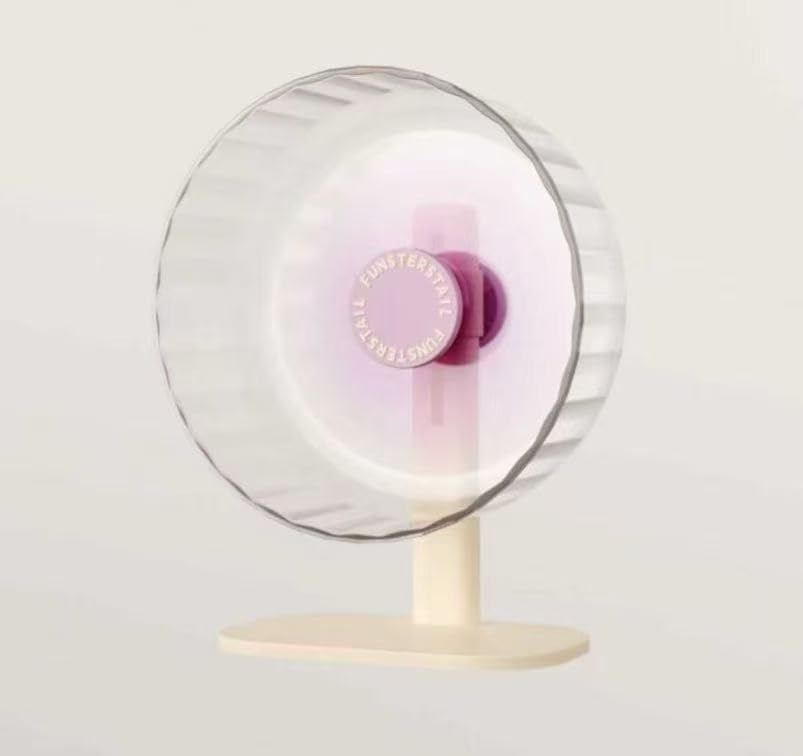 FunstersTail Super Silent Hamster Wheel 10.2 Inch, Magnetic Running Wheel, Adjustable Stand Hamsters Exercise Wheels, High-Transparency PC Material (Grape Purple)