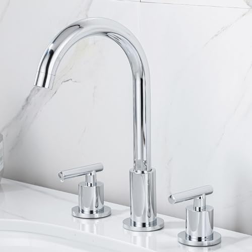 Robinet de lavabo pivotant CMBSSTFC mitigeur laiton 3 trous pour vasque