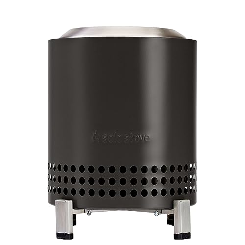 Solo Stove Mesa XL, Brasero de sobremesa | Minifogata de bajo Humo para Exteriores, Arde con pélet o Madera, Quema Segura, Acero Inoxidable, con Soporte, Bolsa de Viaje, 21,8 x 17,8 cm, 1kg, Gris