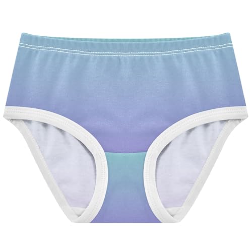 Joisal Green Blue Medium Purple Gradient Little Girl Panties Toddlers Underwear Floral Cotton Print Briefs Girls Undies 2t
