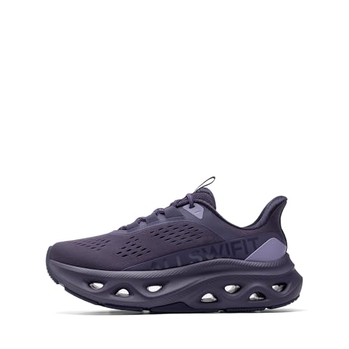ALLSWIFIT Women's Slip On Cushioned Walking Fashion Sneaker,Dark Purple,6 - image 4