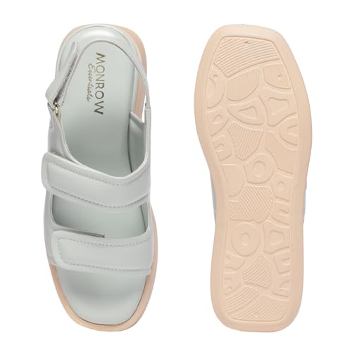 Image of MONROW Fancy And Stylish Extra Cushioning and Comfortable Fashionable Light Weight Vegan Fashion Heel Sandal for Women and Girls