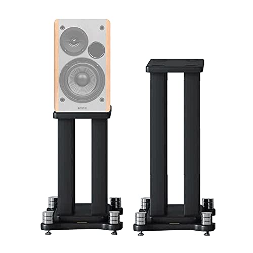 Speaker Stands,2pcs Bookshelf Holds Satellite and Small Bookshelf Speakers, Stand Height from 7.8 to 31.4 Inch Optional, Black