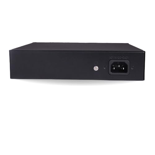 Image of dr.com 12 Port Gigabit PoE Switch with 8 PoE Ports 2 Uplink Ports and 2 SFP Slots 10 /100 /1000 Mbps 120W Power IEEE 802.3af /at Network Switch for CCTV Plug and Play Metal Body Black