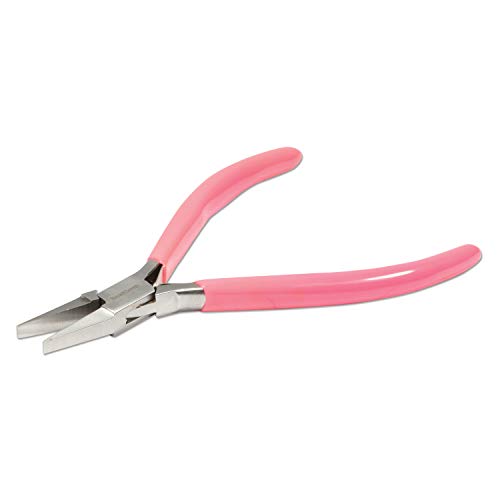 Beadsmith Pink Handle Flat Nose Pliers with Spring - Image 2