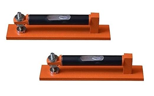 Engineers Spirit Level Brass/Spirit Level/Bubble Level/Plane Table Spirit Level with Powder Coated Painted Superior Finish Orange/Measurement Tool (Pack Of 2)