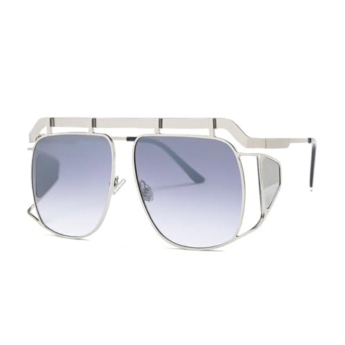 Lunettes de soleil carrées de protection UV400 totale avec verres dégradés anti-éblouissement