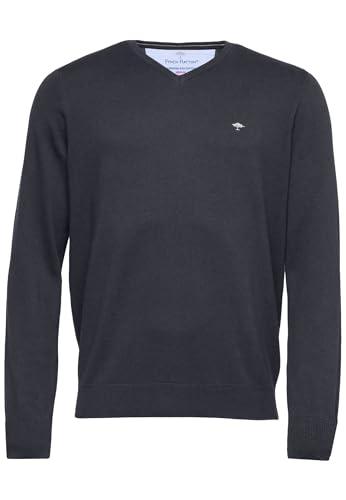 FYNCH-HATTON Pullover aus Baumwolle mit V-Ausschnitt Night / 4XL – Ansicht 6