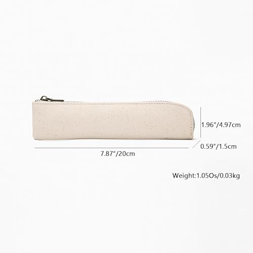 Image of Slim Pencil Case Small Pencil Pouch Pen Case (Beige /CV)