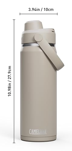 Image of CamelBak Thrive Chug Insulated Stainless Steel Water Bottle, Cold Retention with High Flow Lid for Everyday Hydration and Active Use, 20oz, Stone