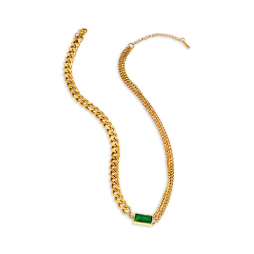 Image of Rubans Demi Fine Stainless Steel Necklace Chain Link Gift for Women & Girls