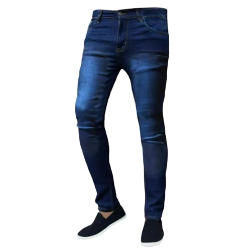 Jeans Pants Trousers Denim Trendy Street Stretch Tight Washed Commuter Small Leg for Men4