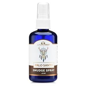 Palo Santo and Sage Smudge Spray (4 Fl Oz) - for Cleansing Negative Energy - Sage Spray Alternative to Smudge Sticks - Sustainably Made in USA with Pure Essential Oils and Real Crystals Palo Santo and Sage Smudge Spray 4 Fl Oz for Cleansing Negative Energy Sage Spray Alternative to Smudge Sticks Sustainably Made in USA with Pure Essential Oils and Real Crystals