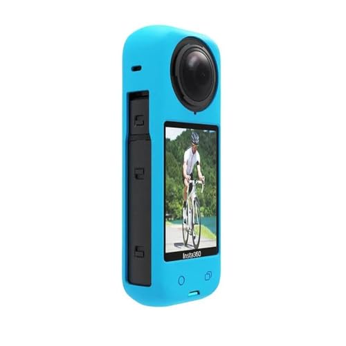 Image of Action Pro Silicone Protective Cover + Lens Cap Compatible with Insta360 X4 Action Camera (Blue)