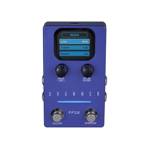 Drum Machine Guitar Pedal with 121 Drum Grooves