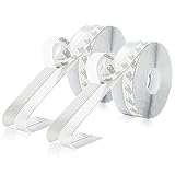 Door Seal Strip Weather Stripping Window Silicone Seal Strip House and Glass Shower Door Seal Strip for Side of Door, 2 Pack (Transparent)