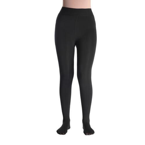 Image of Theater Fur Opaque Stockings for Women | Fleece Lined Free Size Full Length Stretchable and Warm Tights with Soft Comfortable Waistband