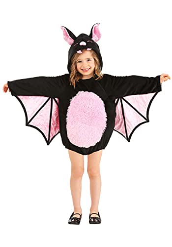 Disfraz de murciélago vampiro rosa para niño pequeño con alas y capucha