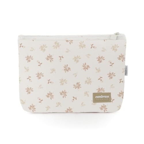 Cambrass – neceser para guardar cosas de aseo del bebé – neceser bebé con cremallera – bolso organizador para aseo - Bolsa Aseo Branch Beige 6x28x20 Cm