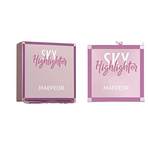 MAEPEOR Face Highlighter 6 Colors Natural Shimmer Highlighter Palette Longlasting Shiny Face Illuminator Highlighter Makeup (Rose Pink)