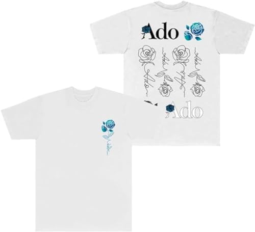 RYSXJLX ADO The First World Tour 2024 Wish T-Shirt Femmes Hommes Bleu Rose Mode Été Manches Courtes, blanc, S