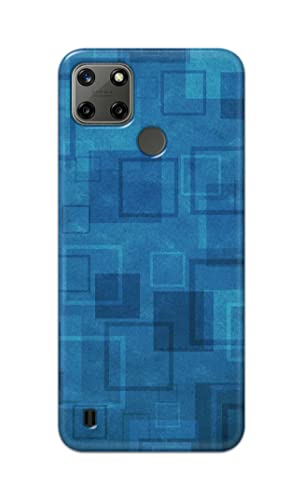 Image of Printed Hard Back Cover Case for Realme C21Y | Realme C25Y Back Cover (Plain Azure Blue) -1302