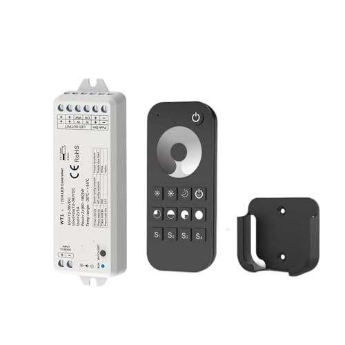 Contrôleur 2.4G 4 zones WT1 résout le scintillement des rubans LED CCT 12V 24V à la maison