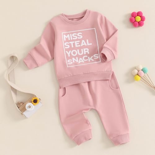 TheFound Toddler Baby Girl Clothes 6 12 18 Months 2T 3T 4T Long Sleeve Pullover Sweatshirt Top Pant Infant Fall Winter Outfit2