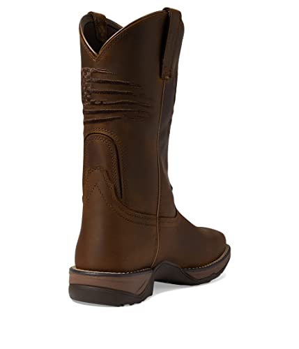 Image of Brown Square Toe Boots, Ariat Ladies Anthem Patriot