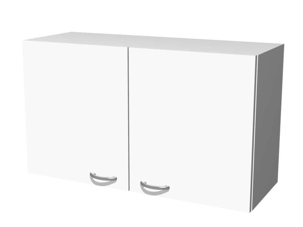 Witus Küchen Hängeschrank 100 cm in Weiß – Wandschrank mit 2 Türen und Einlegeboden